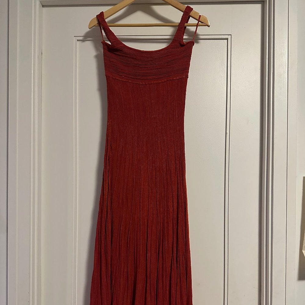Fusun Burnt Orange Maxi Dress